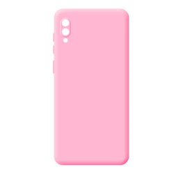 Soft Silicone Case with Camera Shield for Samsung Galaxy A02 Pink